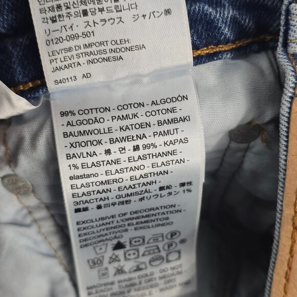 Levi's 501 button fly jeans blue denim womens 29x28 light wash 6679 - Picture 9 of 11